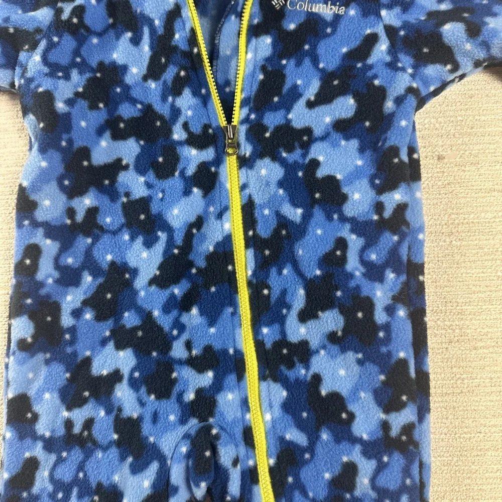 Cozy Cabin Fleece Bunting Suit Baby Snowsuit Columbia Blue Camo 3-6M Warm Comfy